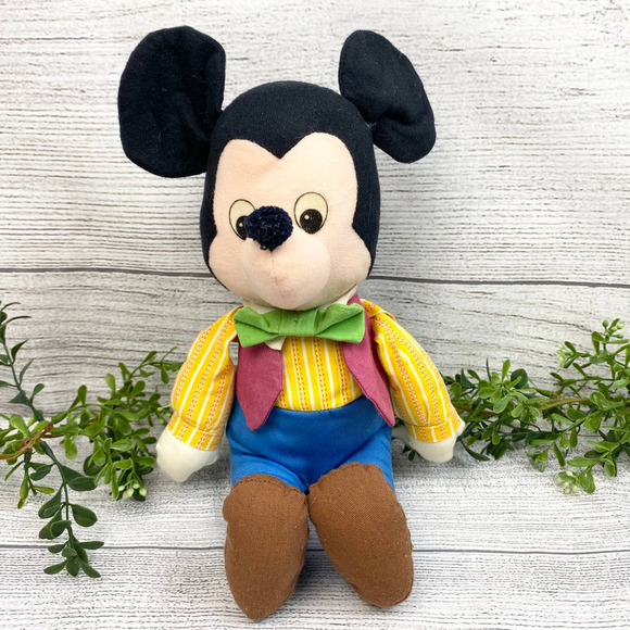 VINTAGE 1970's Mickey Mouse Plush Doll - Picture 1 of 10